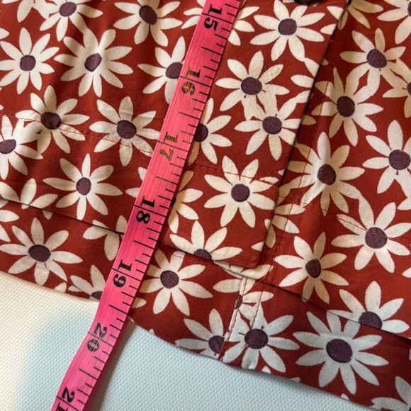 Madewell Women Paperbag Button-Front Mini Skirt in Falling Daisies Size XL - Picture 8 of 10